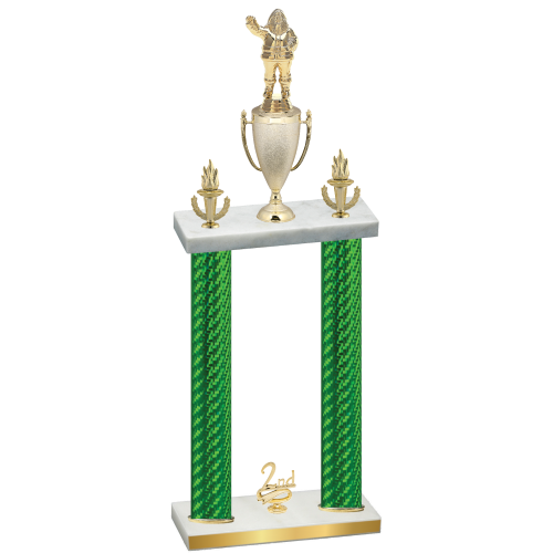 Double Green Carbon Fiber Second Place Holiday Trophy