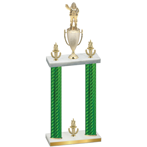 Double Green Carbon Fiber Victory Holiday Trophy