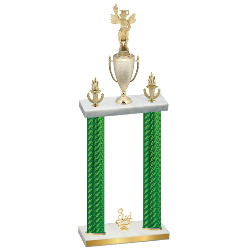 Double Green Carbon Fiber Third Place Academics Trophy