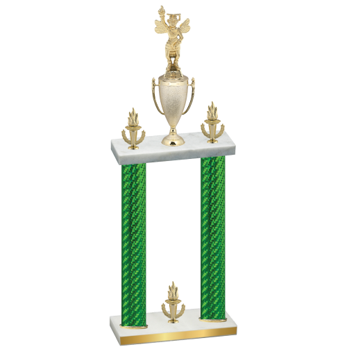 Double Green Carbon Fiber Victory Academics Trophy