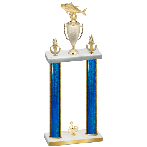Double Blue Glacier Third Place Fishing Trophy