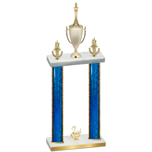 Double Blue Glacier Second Place Chess Trophy