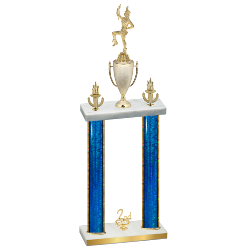 Double Blue Glacier Second Place Majorette Trophy
