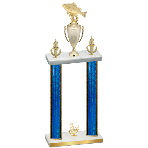 Double Blue Glacier Third Place Fishing Trophy