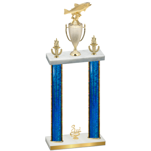 Double Blue Glacier Third Place Fishing Trophy