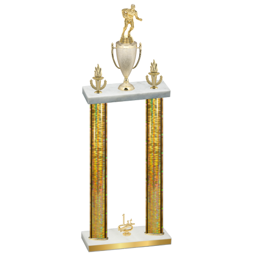 Double Gold Glacier First Place Rugby Trophy
