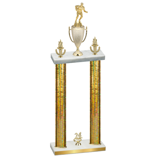Double Gold Glacier Year Rugby Trophy