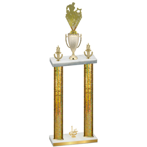 Double Gold Glacier First Place Rugby Trophy