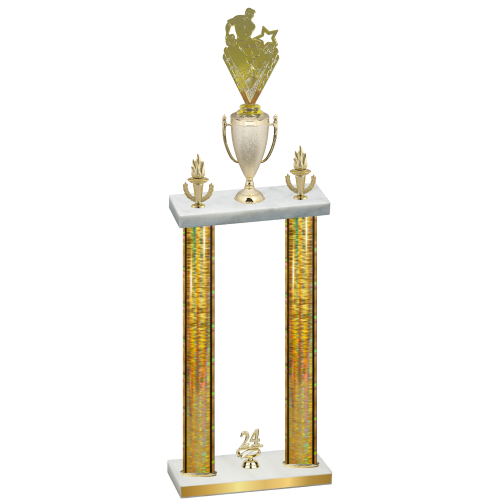 Double Gold Glacier Year Rugby Trophy