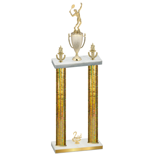 Double Gold Glacier Second Place Tennis Trophy