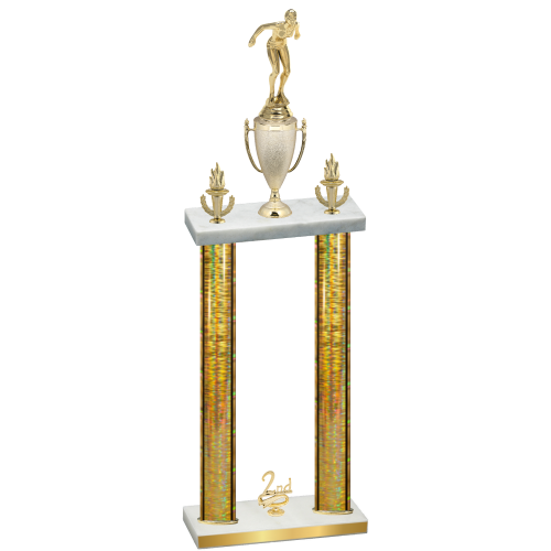 Double Gold Glacier Second Place Tennis Trophy