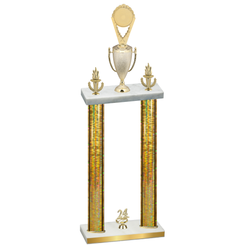 Double Gold Glacier Year Insert Trophy