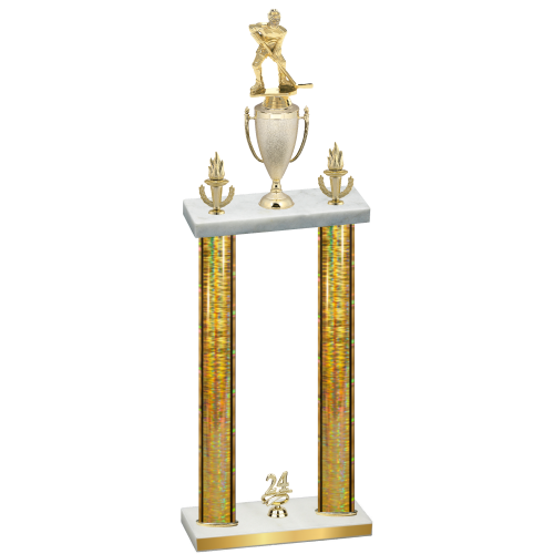 Double Gold Glacier Year Hockey Trophy