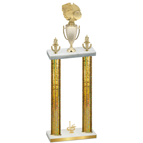 Double Gold Glacier First Place Basketball Trophy