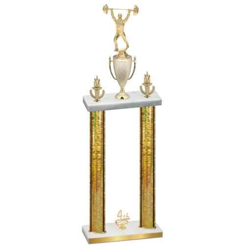 Double Gold Glacier Fourth Place Weights Trophy