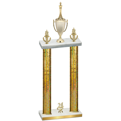 Double Gold Glacier Year Chess Trophy