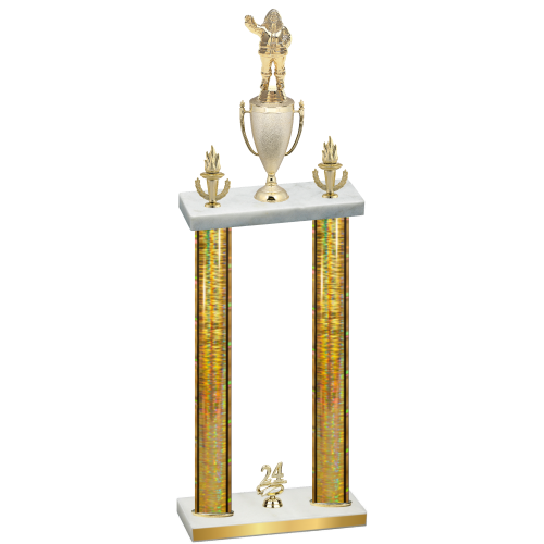 Double Gold Glacier Year Holiday Trophy