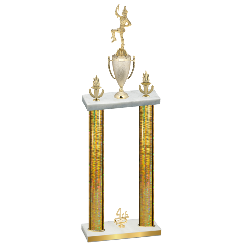 Double Gold Glacier Fourth Place Majorette Trophy