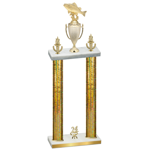 Double Gold Glacier Year Fishing Trophy