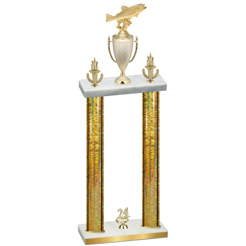 Double Gold Glacier Year Fishing Trophy