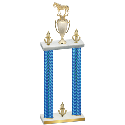 Double Blue Carbon Fiber Victory Horses Trophy