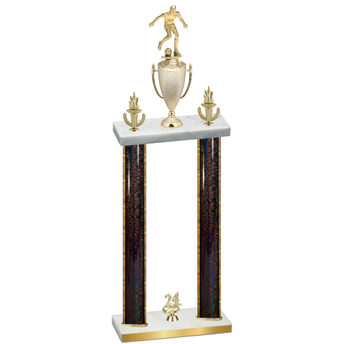 Double Black Glacier Year Soccer Trophy