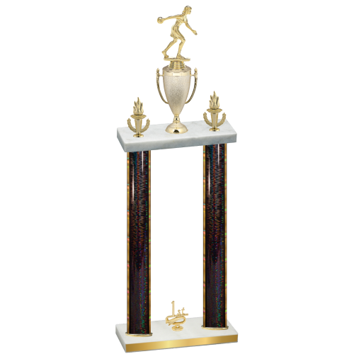 Double Black Glacier First Place Bowling Trophy
