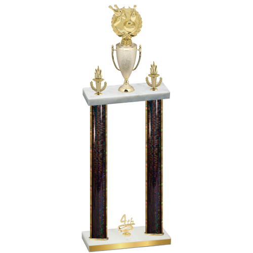 Double Black Glacier Fourth Place Bowling Trophy