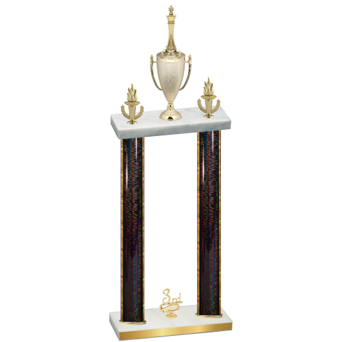 Double Black Glacier Third Place Chess Trophy