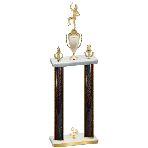 Double Black Glacier Fourth Place Majorette Trophy
