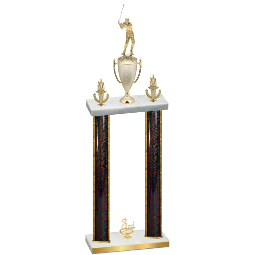 Double Black Glacier Third Place Golf Trophy