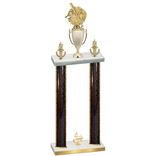 Double Black Glacier Fourth Place Baseball Trophy