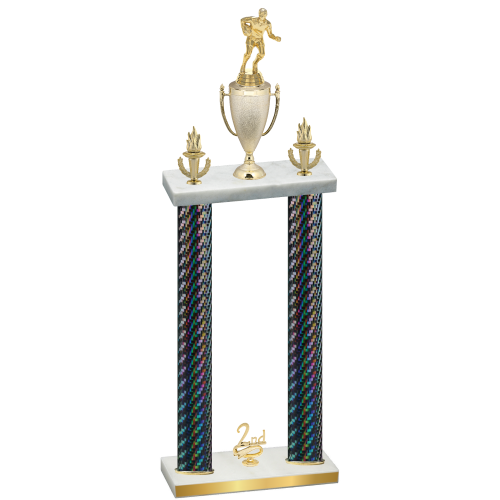 Double Black Carbon Fiber Second Place Rugby Trophy