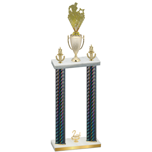 Double Black Carbon Fiber Second Place Rugby Trophy