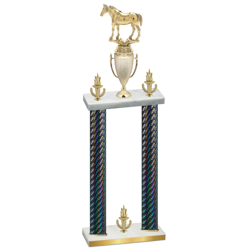 Double Black Carbon Fiber Victory Horses Trophy