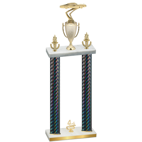 Double Black Carbon Fiber Fourth Place Cars Trophy