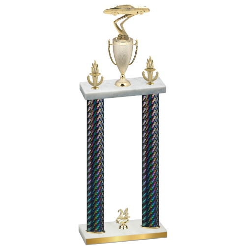 Double Black Carbon Fiber Year Cars Trophy