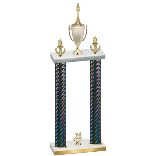 Double Black Carbon Fiber Year Chess Trophy