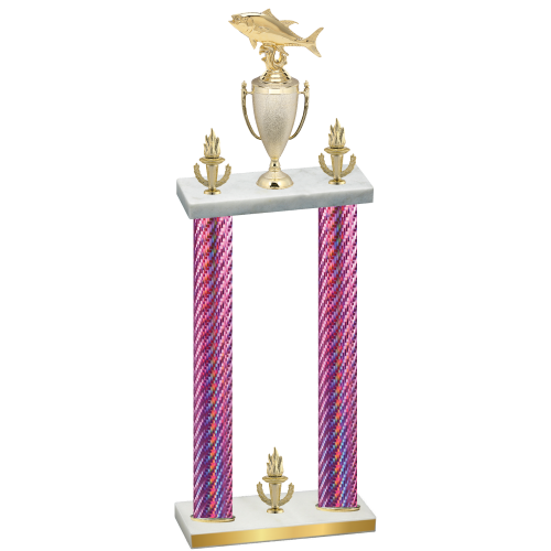 Double Pink Carbon Fiber Victory Fishing Trophy