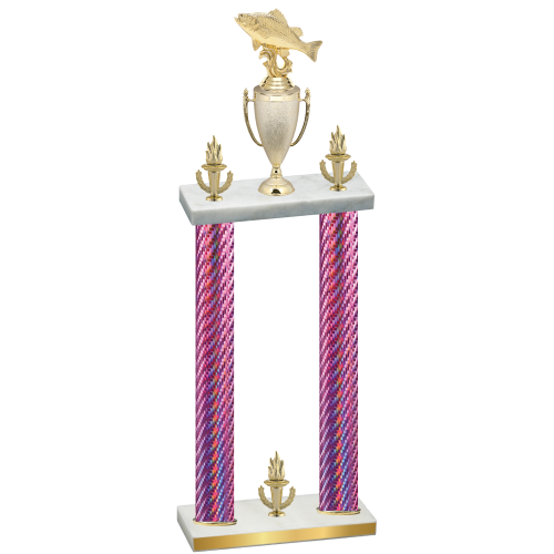 Double Pink Carbon Fiber Victory Fishing Trophy