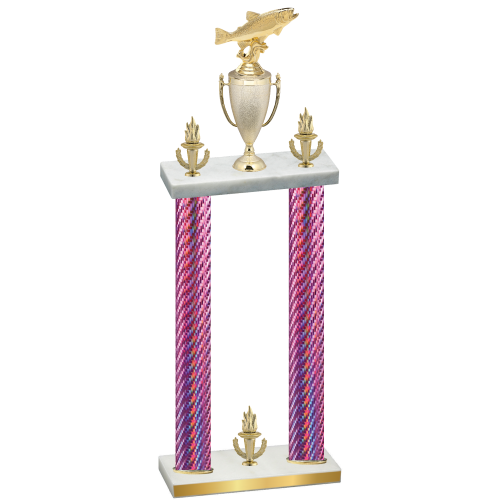 Double Pink Carbon Fiber Victory Fishing Trophy