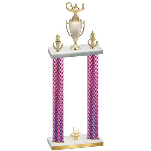 Double Pink Carbon Fiber First Place Academics Trophy