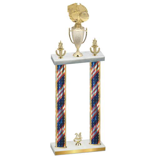 Double Flag USA Year Basketball Trophy