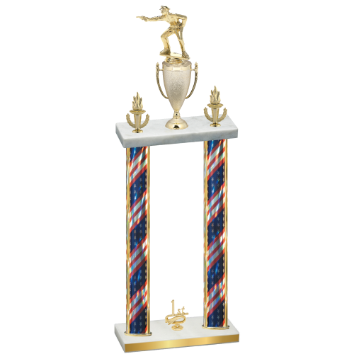 Double Flag USA First Place Shooter Trophy