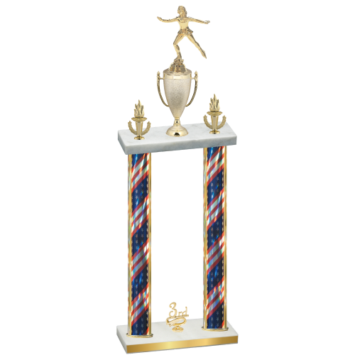 Double Flag USA Third Place Skater Trophy