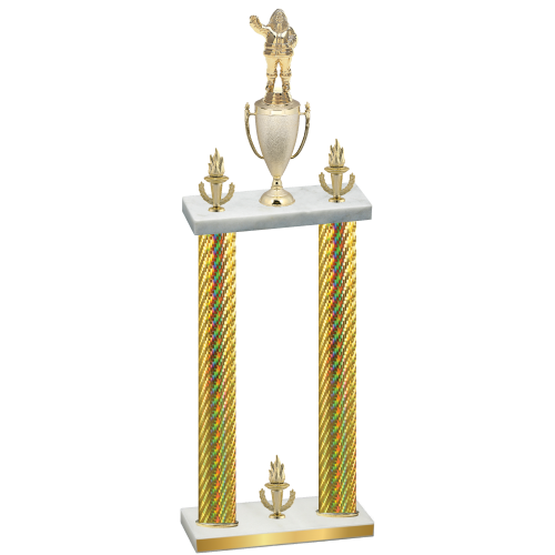 Double Gold Carbon Fiber Victory Holiday Trophy