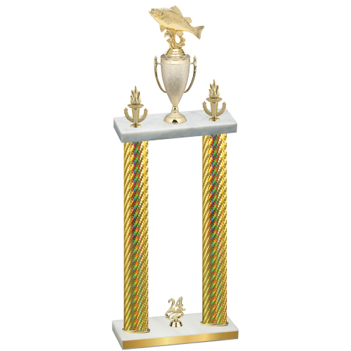 Double Gold Carbon Fiber Year Fishing Trophy