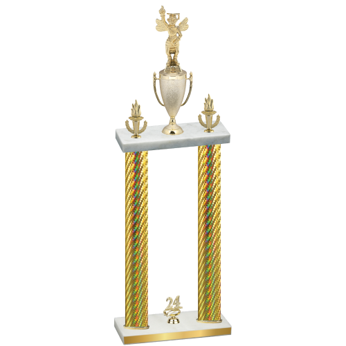Double Gold Carbon Fiber Year Academics Trophy