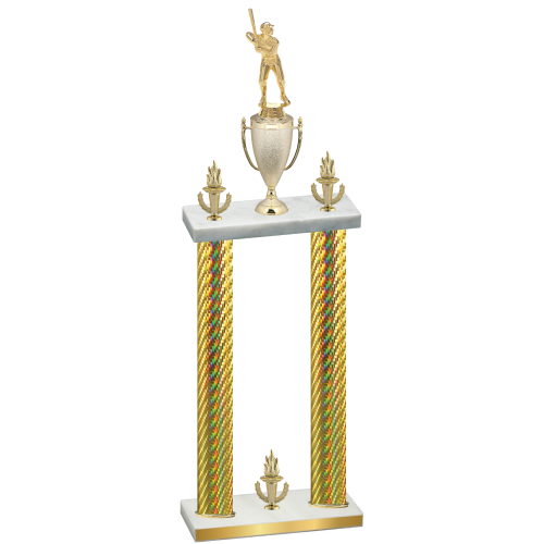 Double Gold Carbon Fiber Victory Baseball Trophy