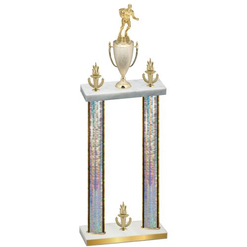 Double Silver Glacier Victory Rugby Trophy